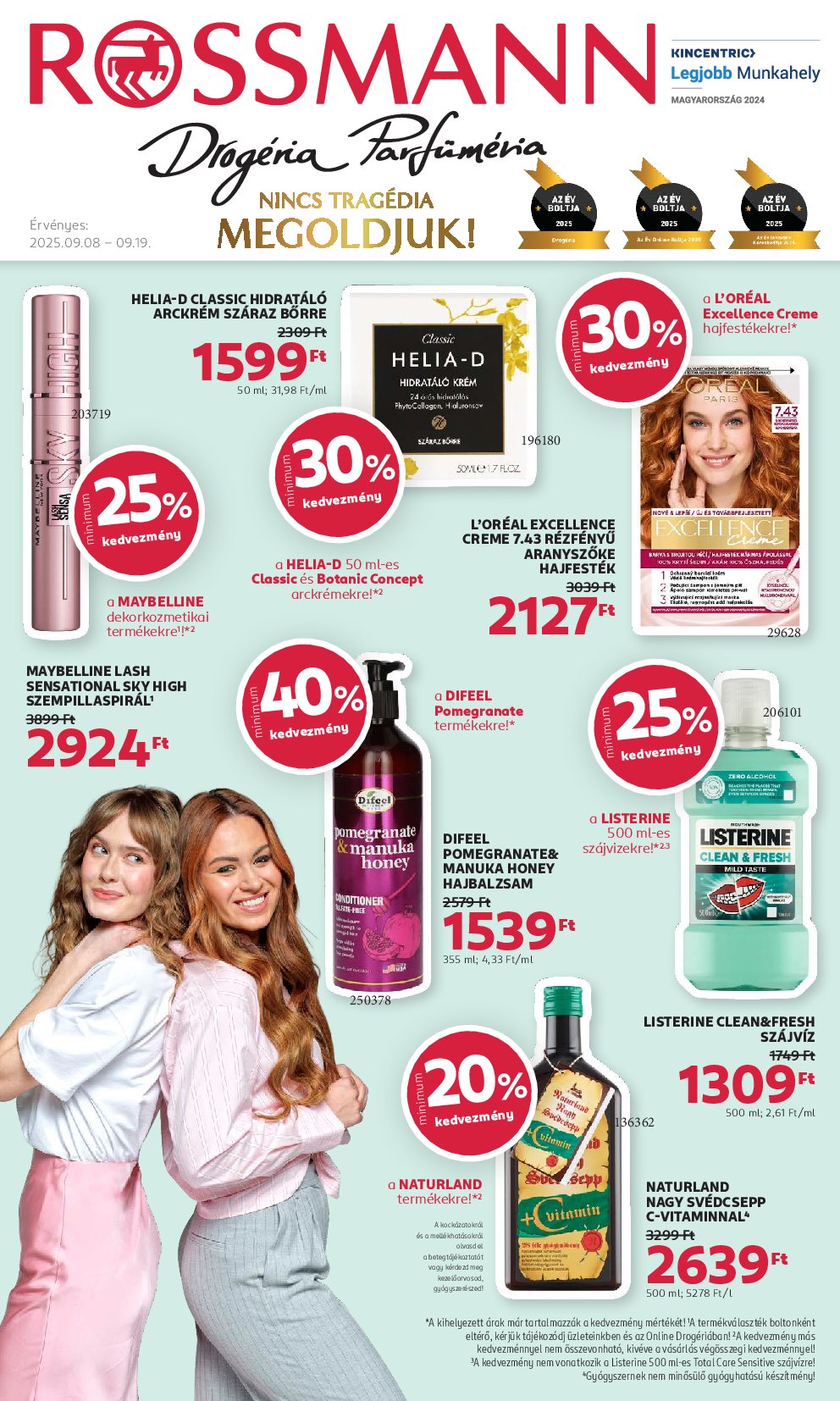 rossmann - Rossmann akciós újság, érvényes 09.08. - 09.19.