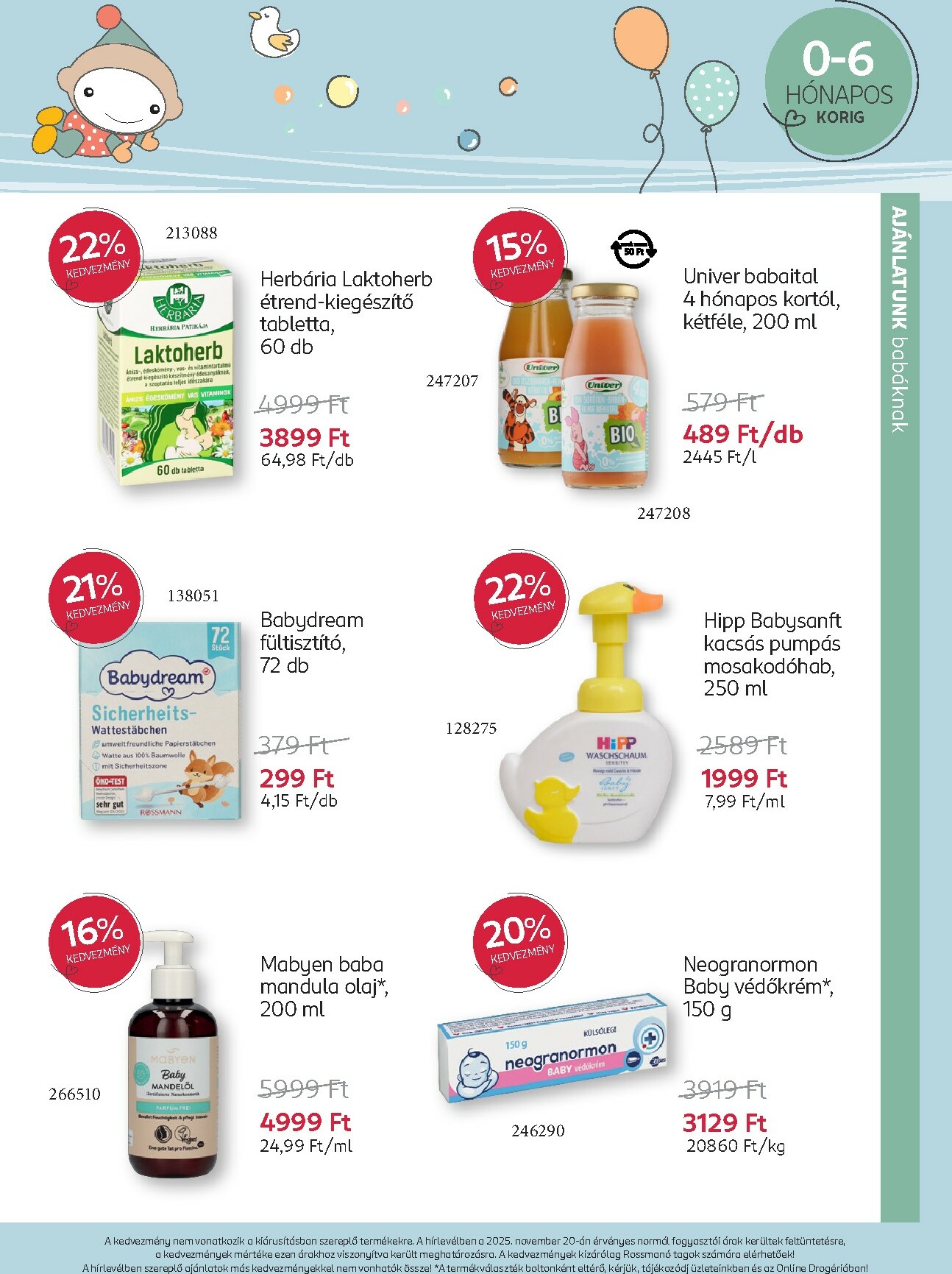 rossmann - Rossmann - Babaprogram akciós újság, érvényes 12.08. - 01.11. - page: 7