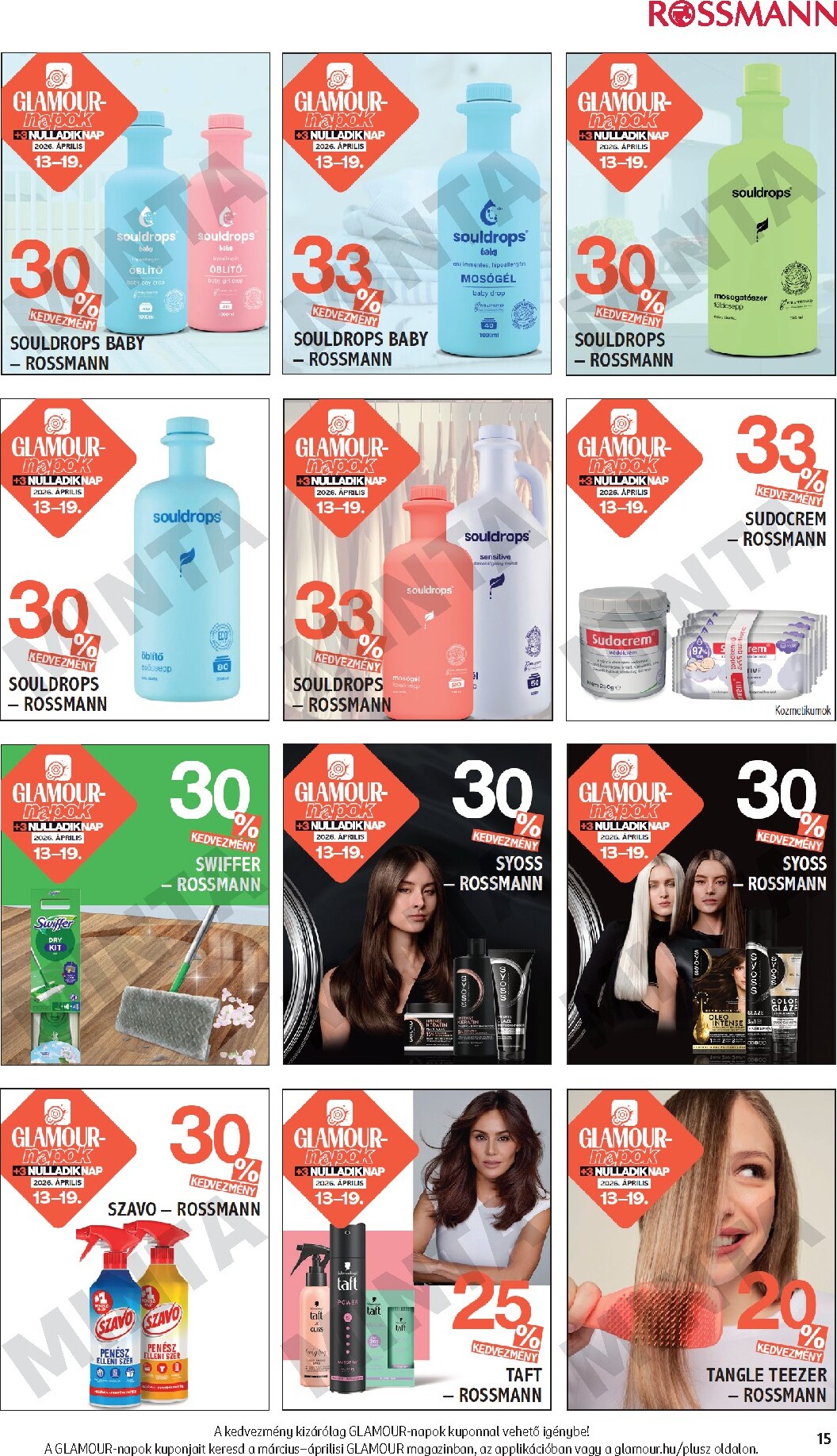 rossmann - Rossmann - Glamour-napok akciós újság, érvényes 2026.04.13. - 2026.04.19. - page: 15
