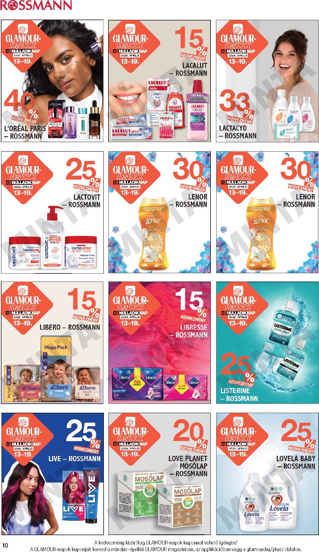 rossmann - Rossmann - Glamour-napok akciós újság, érvényes 2026.04.13. - 2026.04.19. - page: 10