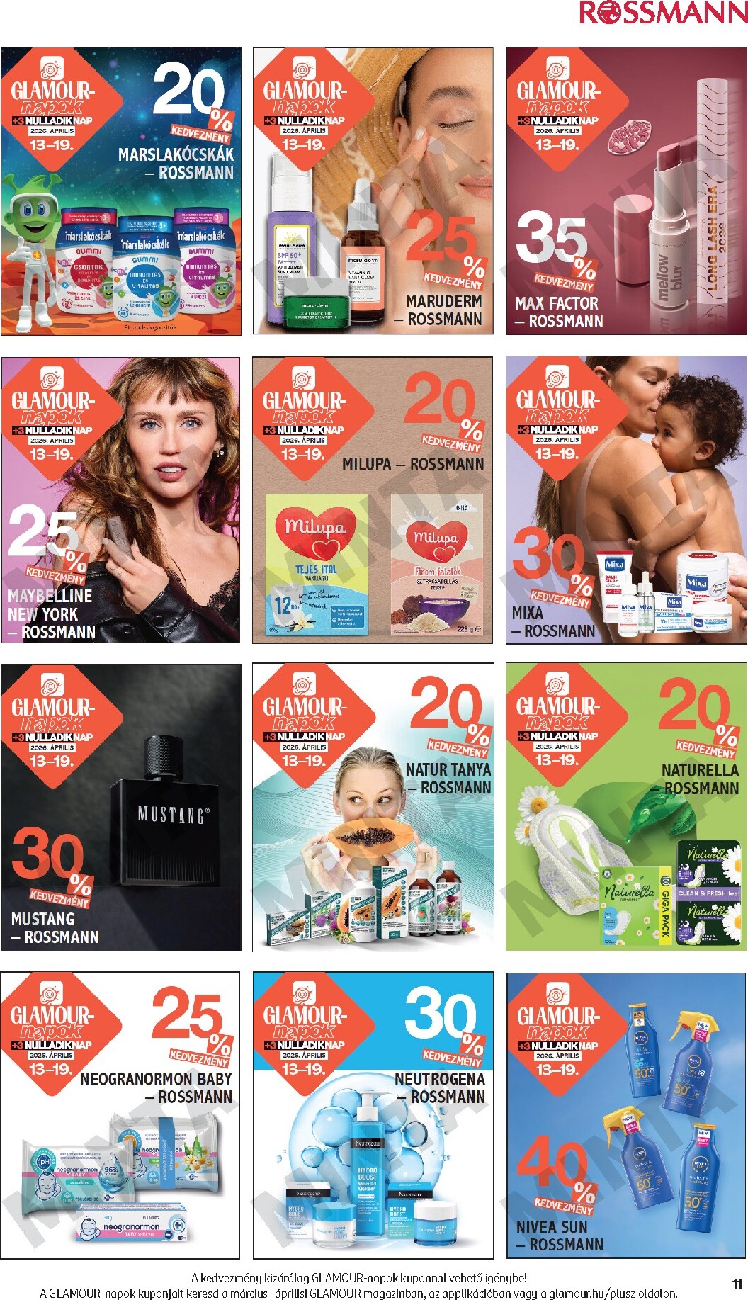 rossmann - Rossmann - Glamour-napok akciós újság, érvényes 2026.04.13. - 2026.04.19. - page: 11