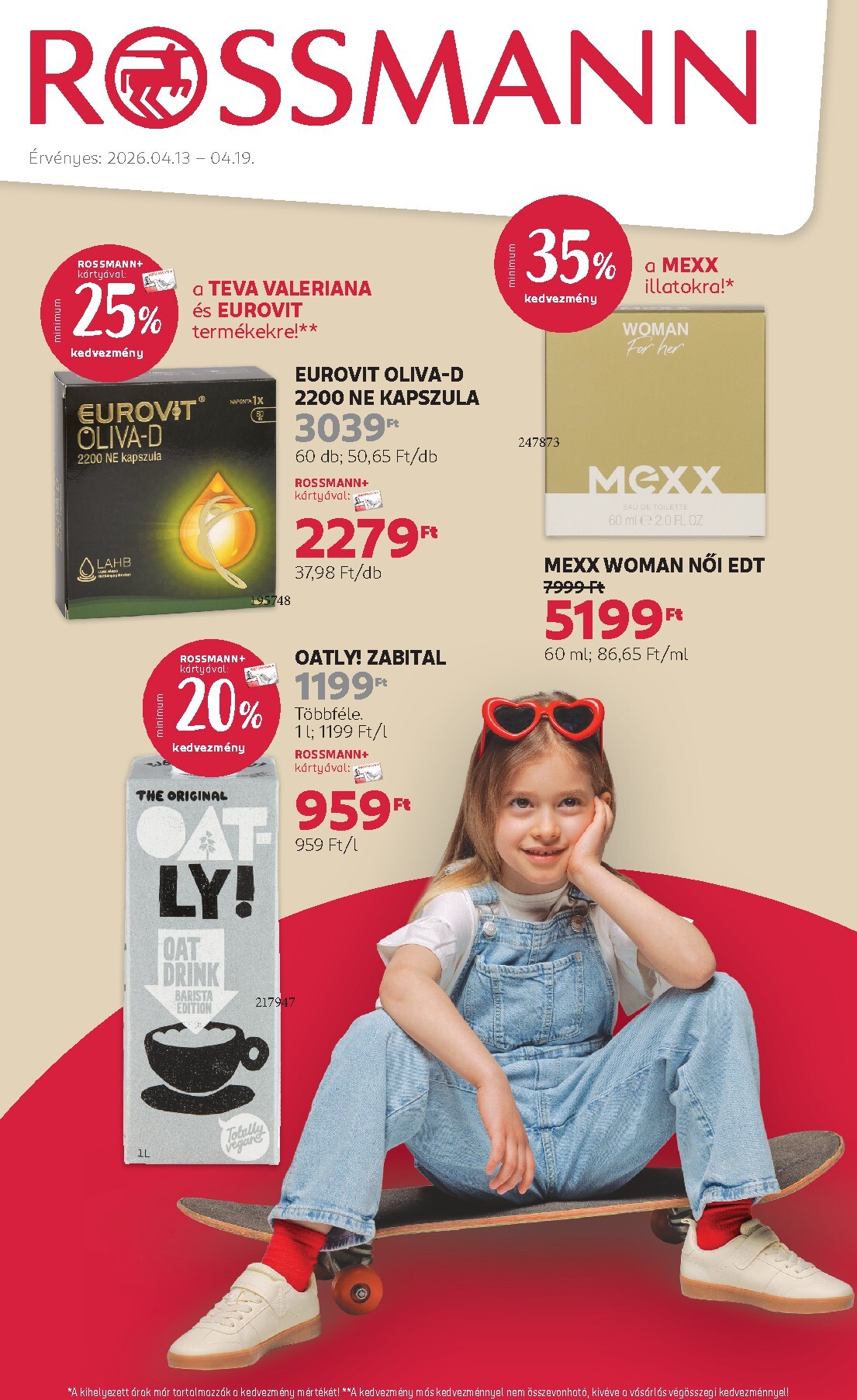 rossmann - Rossmann hirdetmény a következő hétre hétfőtől 2026.04.13.-tól vasárnaptól 2026.04.19.-ig