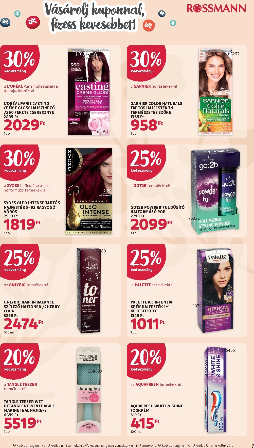 rossmann - Aktuális Rossmann - Glamour-napok 2 szórólap érvényes hétfőtől 2026.04.13.-től vasárnaptól 2026.04.19.-ig - page: 7