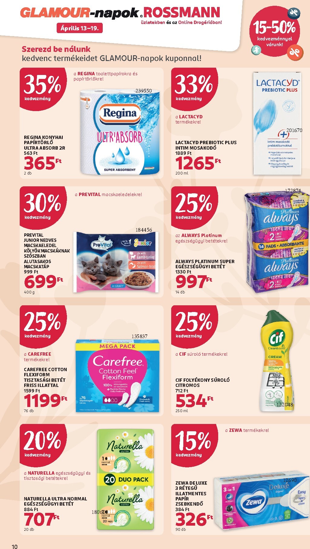 rossmann - Aktuális Rossmann - Glamour-napok 2 szórólap érvényes hétfőtől 2026.04.13.-től vasárnaptól 2026.04.19.-ig - page: 10