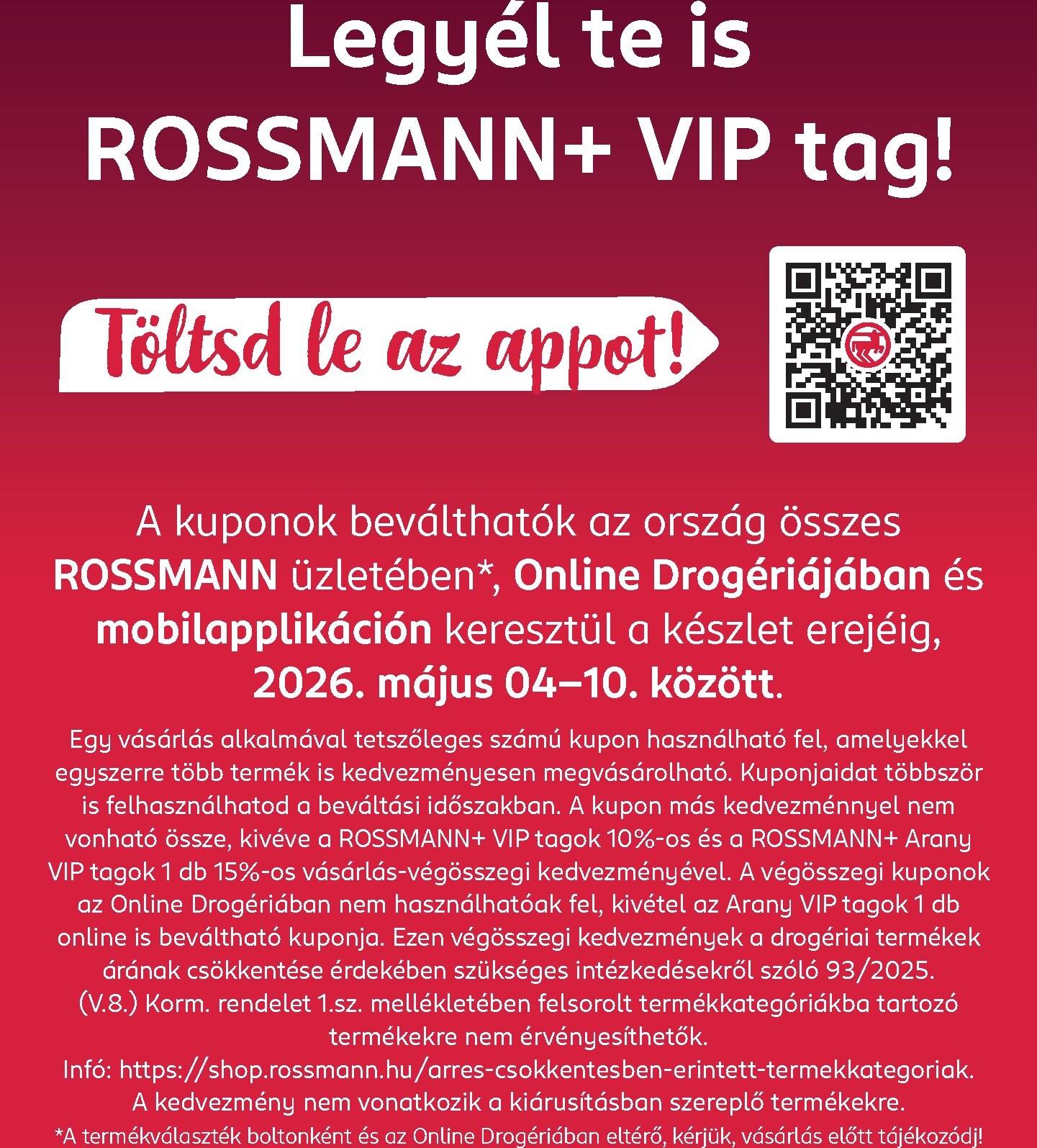 rossmann - Rossmann - Kupon Napok hirdetmény a következő hétre hétfőtől 2026.05.04.-tól vasárnaptól 2026.05.10.-ig - page: 8