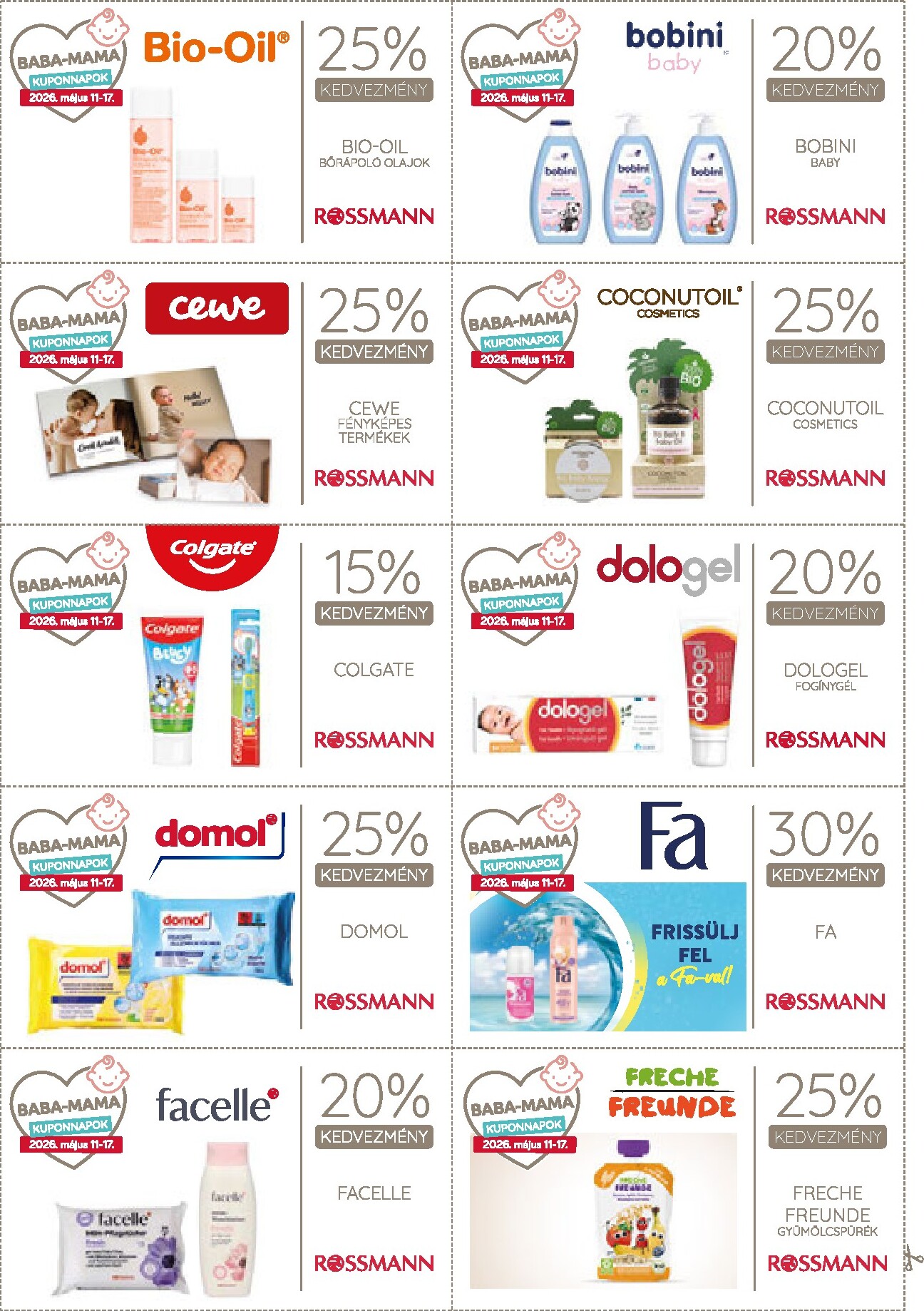 rossmann - Rossmann - Kupon magazin hirdetmény a következő hétre hétfőtől 2026.05.11.-tól vasárnaptól 2026.05.17.-ig - page: 9