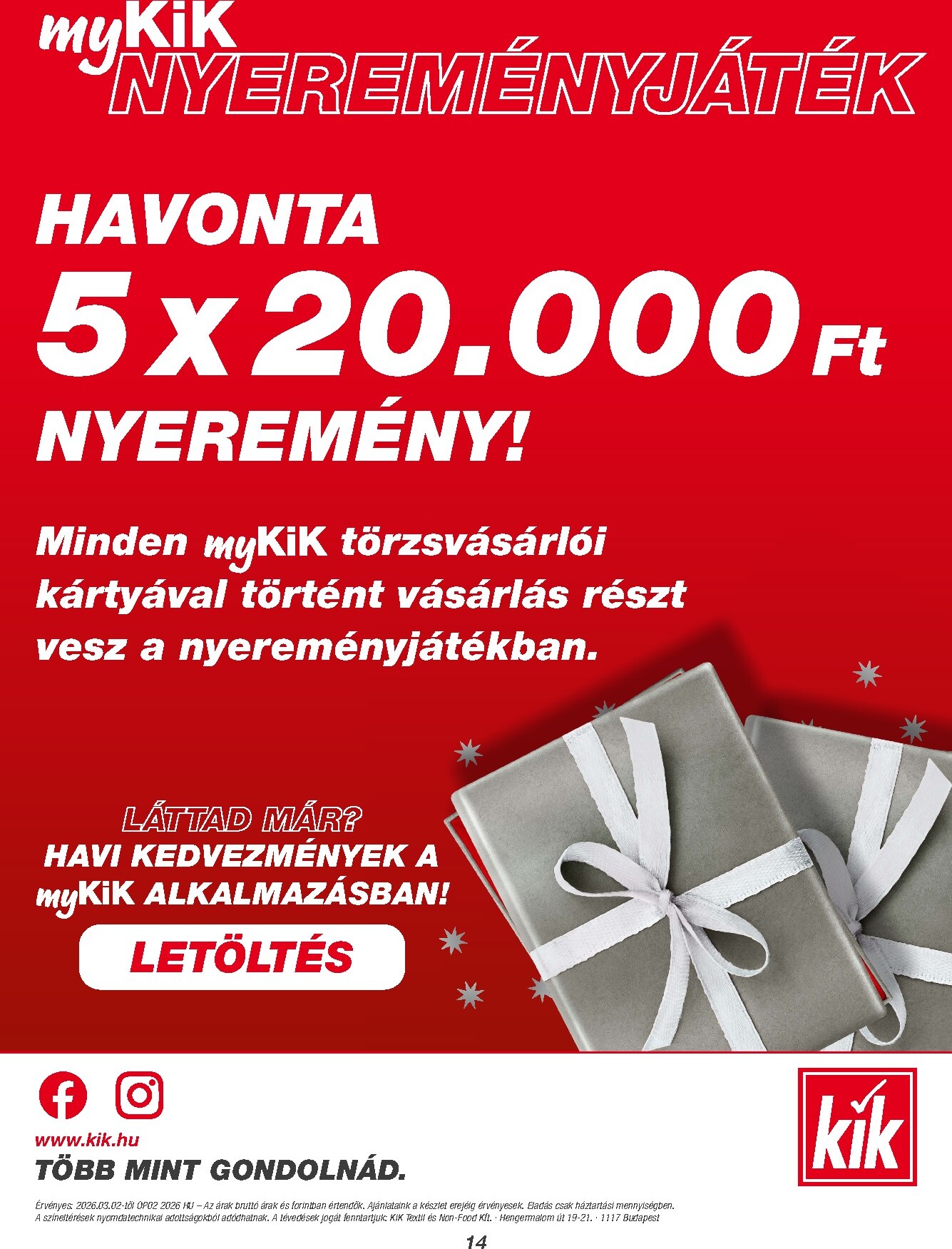 kik - KiK akciós újság, érvényes 2026.03.02. - 2026.03.29. - page: 14