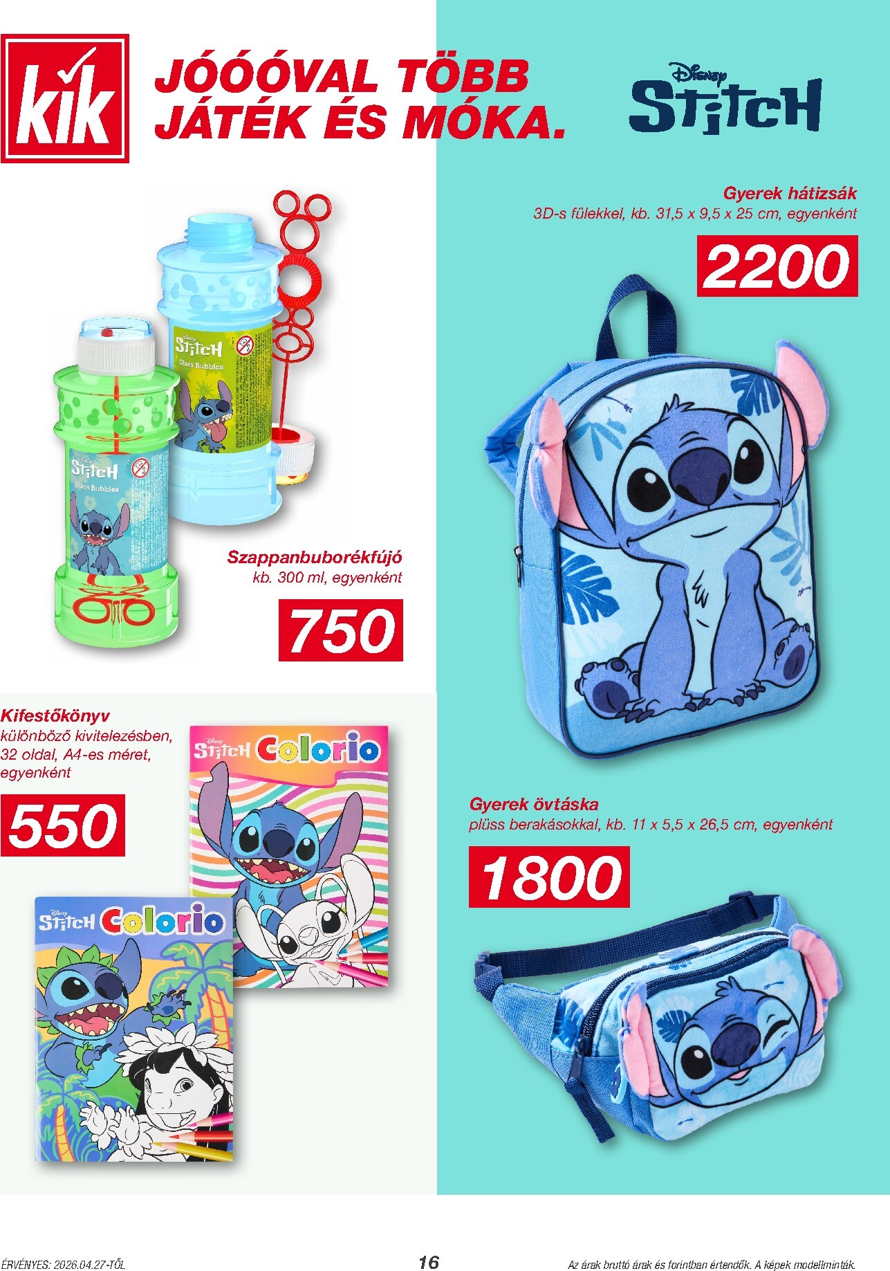 kik - KiK hirdetmény a következő hétre hétfőtől 2026.04.27.-tól vasárnaptól 2026.05.24.-ig - page: 16