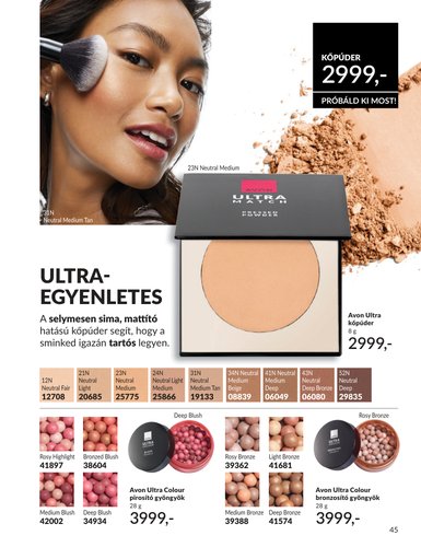 avon - Aktuális Avon szórólap érvényes hétfőtől 2026.06.01.-től keddtől 2026.06.30.-ig - page: 45