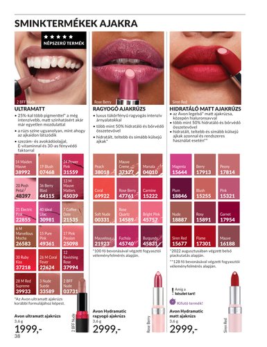 avon - Aktuális Avon szórólap érvényes szerdától 2026.07.01.-től péntektől 2026.07.31.-ig - page: 38