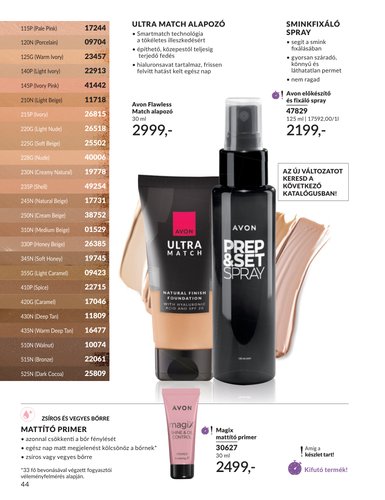 avon - Aktuális Avon szórólap érvényes szombattól 2026.08.01.-től hétfőtől 2026.08.31.-ig - page: 44