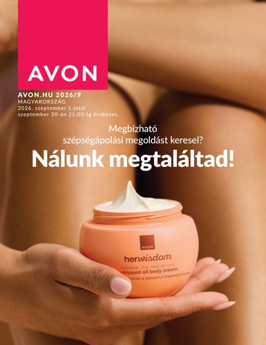 avon - Aktuális Avon szórólap érvényes keddtől 2026.09.01.-től szerdától 2026.09.30.-ig