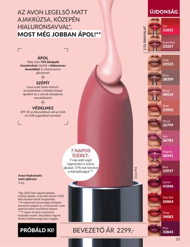 avon - Aktuális Avon szórólap érvényes keddtől 2026.09.01.-től szerdától 2026.09.30.-ig - page: 33