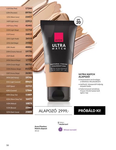avon - Aktuális Avon szórólap érvényes keddtől 2026.09.01.-től szerdától 2026.09.30.-ig - page: 58