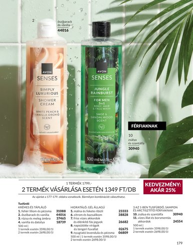 avon - Aktuális Avon szórólap érvényes keddtől 2026.09.01.-től szerdától 2026.09.30.-ig - page: 179