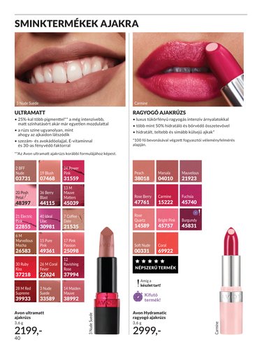 avon - Aktuális Avon szórólap érvényes keddtől 2026.09.01.-től szerdától 2026.09.30.-ig - page: 40