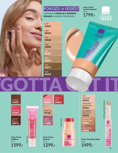 avon - Aktuális Avon szórólap érvényes keddtől 2026.09.01.-től szerdától 2026.09.30.-ig - page: 71