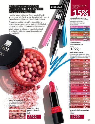 avon - Aktuális Avon szórólap érvényes keddtől 2026.09.01.-től szerdától 2026.09.30.-ig - page: 27