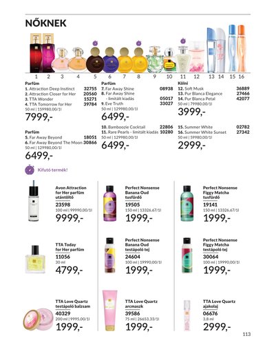 avon - Aktuális Avon szórólap érvényes keddtől 2026.09.01.-től szerdától 2026.09.30.-ig - page: 113