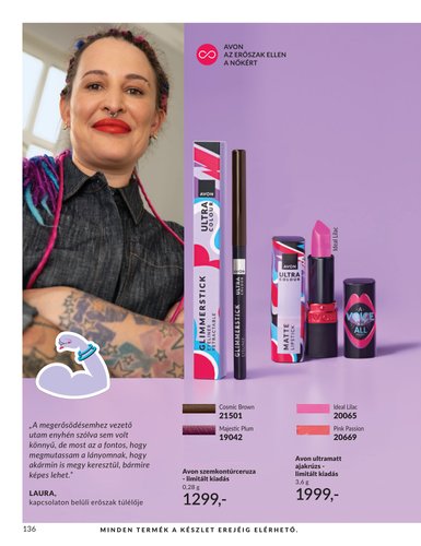 avon - Aktuális Avon szórólap érvényes keddtől 2026.09.01.-től szerdától 2026.09.30.-ig - page: 136