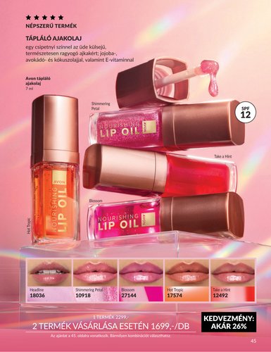 avon - Aktuális Avon szórólap érvényes keddtől 2026.09.01.-től szerdától 2026.09.30.-ig - page: 45