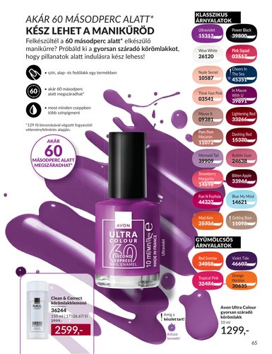 avon - Aktuális Avon szórólap érvényes keddtől 2026.09.01.-től szerdától 2026.09.30.-ig - page: 65