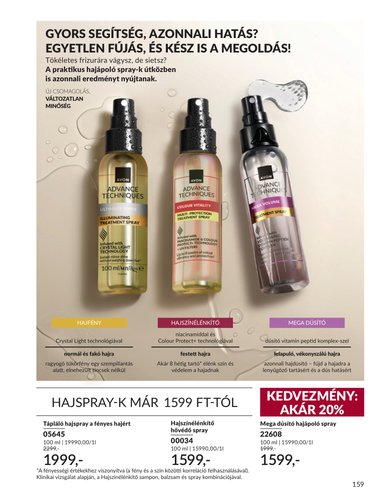 avon - Aktuális Avon szórólap érvényes keddtől 2026.09.01.-től szerdától 2026.09.30.-ig - page: 159
