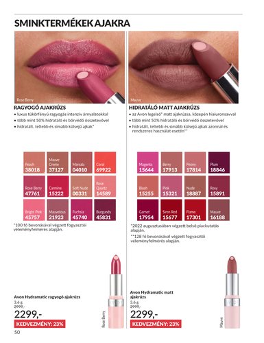avon - Aktuális Avon szórólap érvényes péntektől 2026.05.01.-től vasárnaptól 2026.05.31.-ig - page: 50