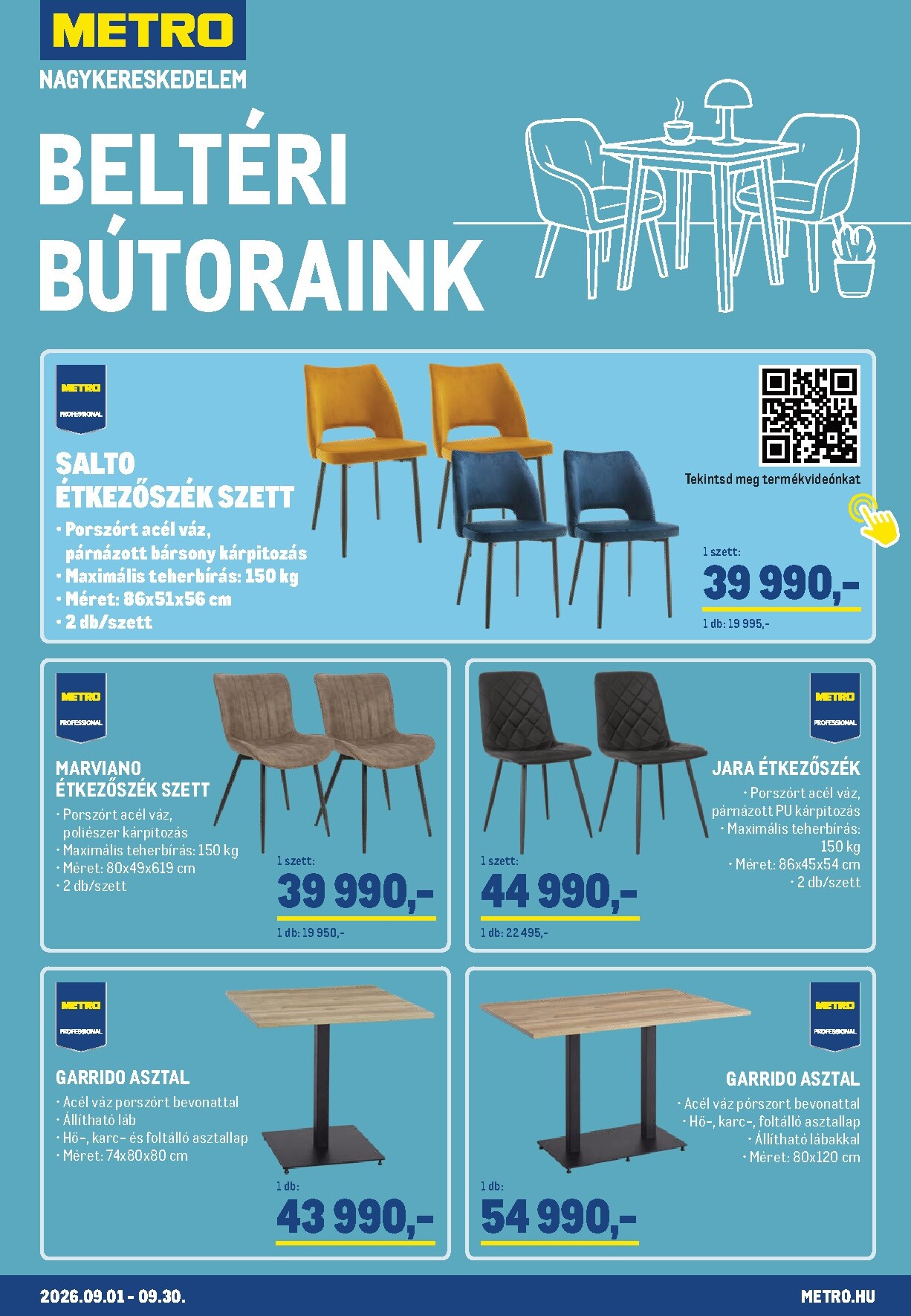 metro - Aktuális Metro - Beltéri bútoraink - szeptemberi kiadvány szórólap érvényes keddtől 2026.09.01.-től szerdától 2026.09.30.-ig