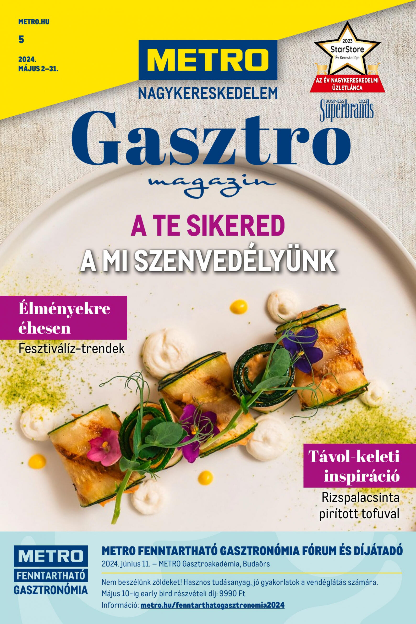 metro - Aktuális újság Metro - Gasztro magazin 05.02. - 05.31. - page: 1