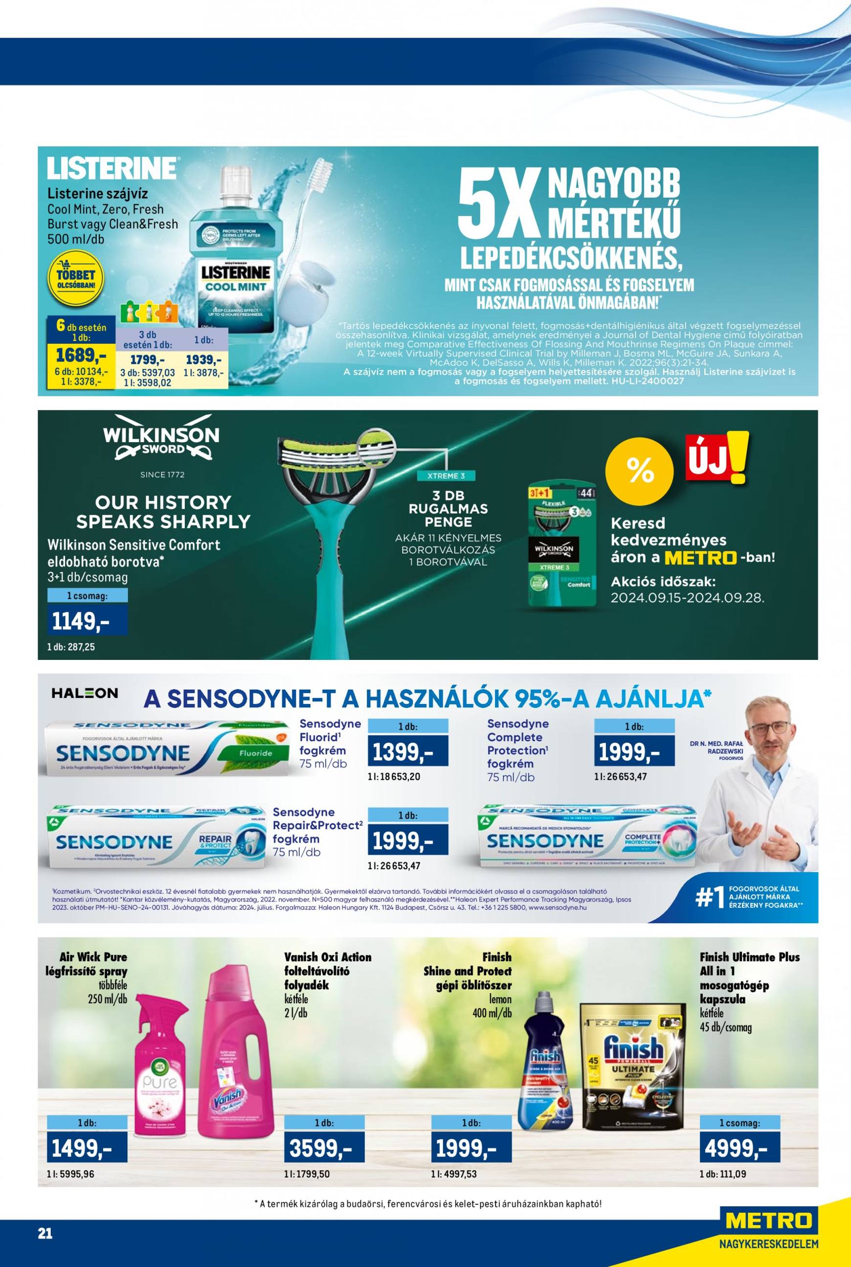 metro - Aktuális újság Metro - Márkák katalógus 09.15. - 09.28. - page: 21