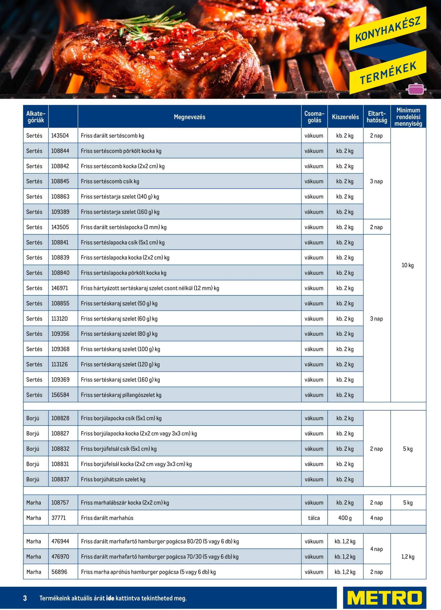 metro - Metro - Friss húsok Budapest akciós újság érvényes 08.01. - 10.17. - page: 3