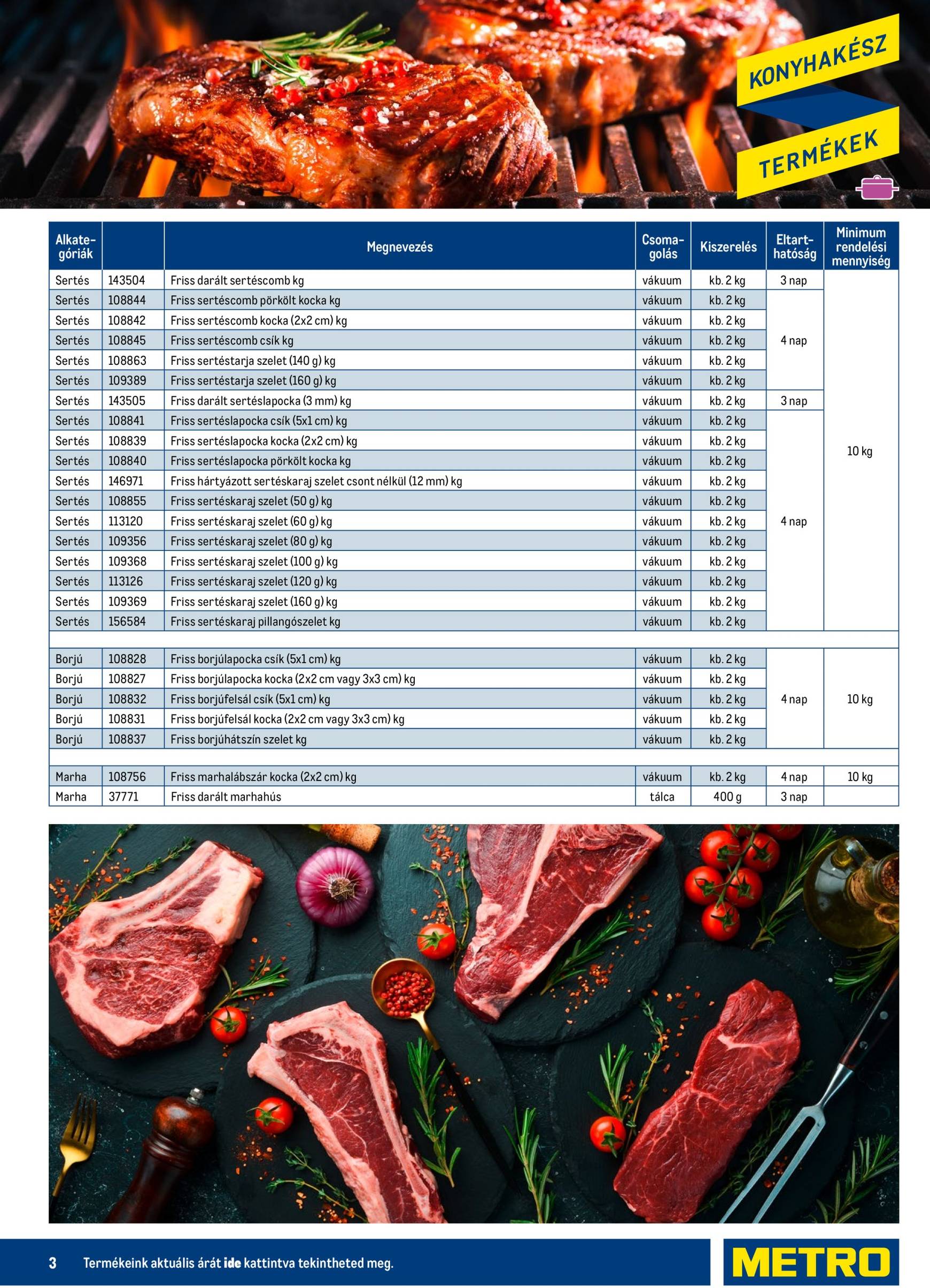 metro - Metro - Friss húsok akciós újság érvényes 08.01. - 10.17. - page: 3