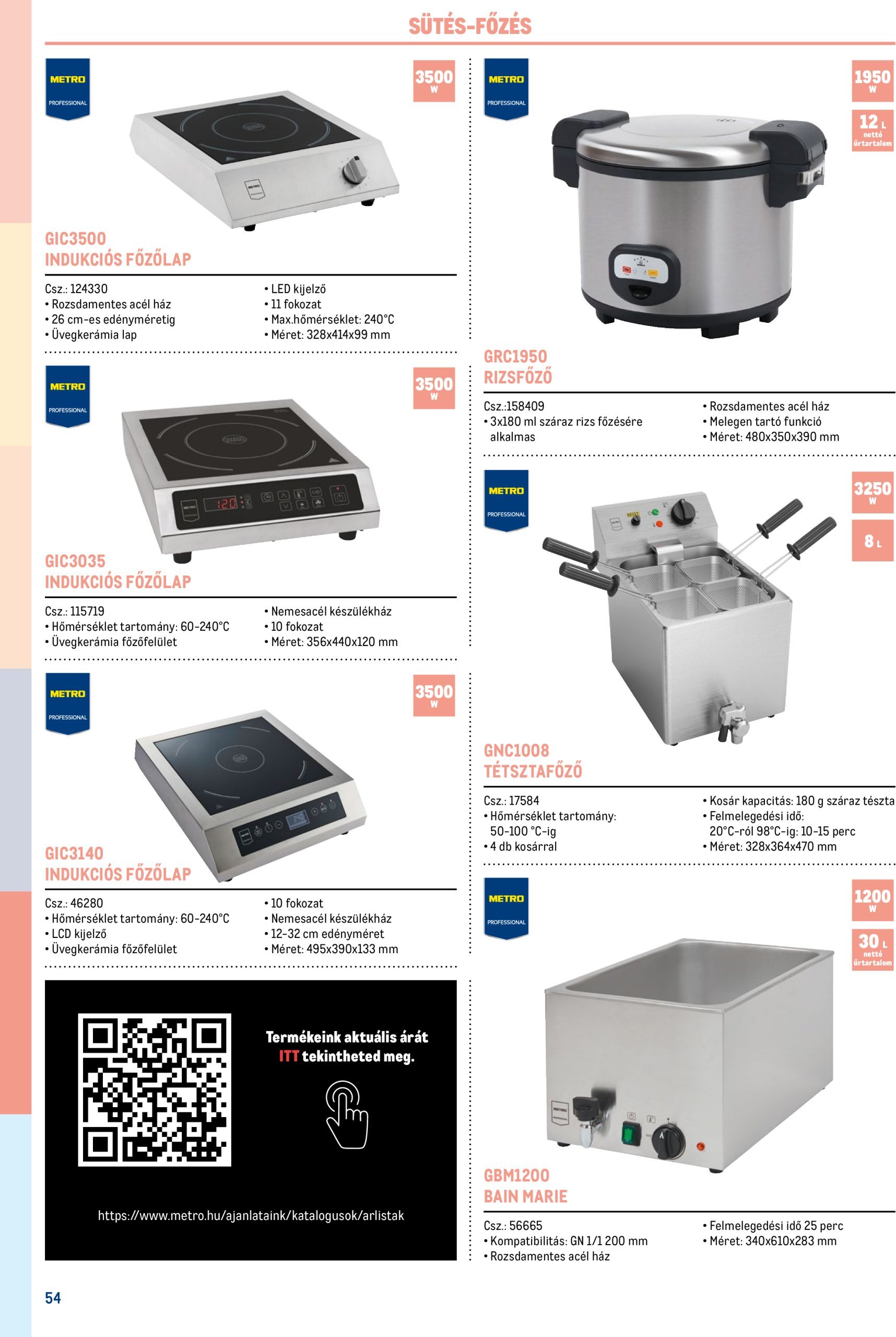 metro - Metro - Gasztro konyha katalógus akciós újság, érvényes 02.17. - 12.31. - page: 54