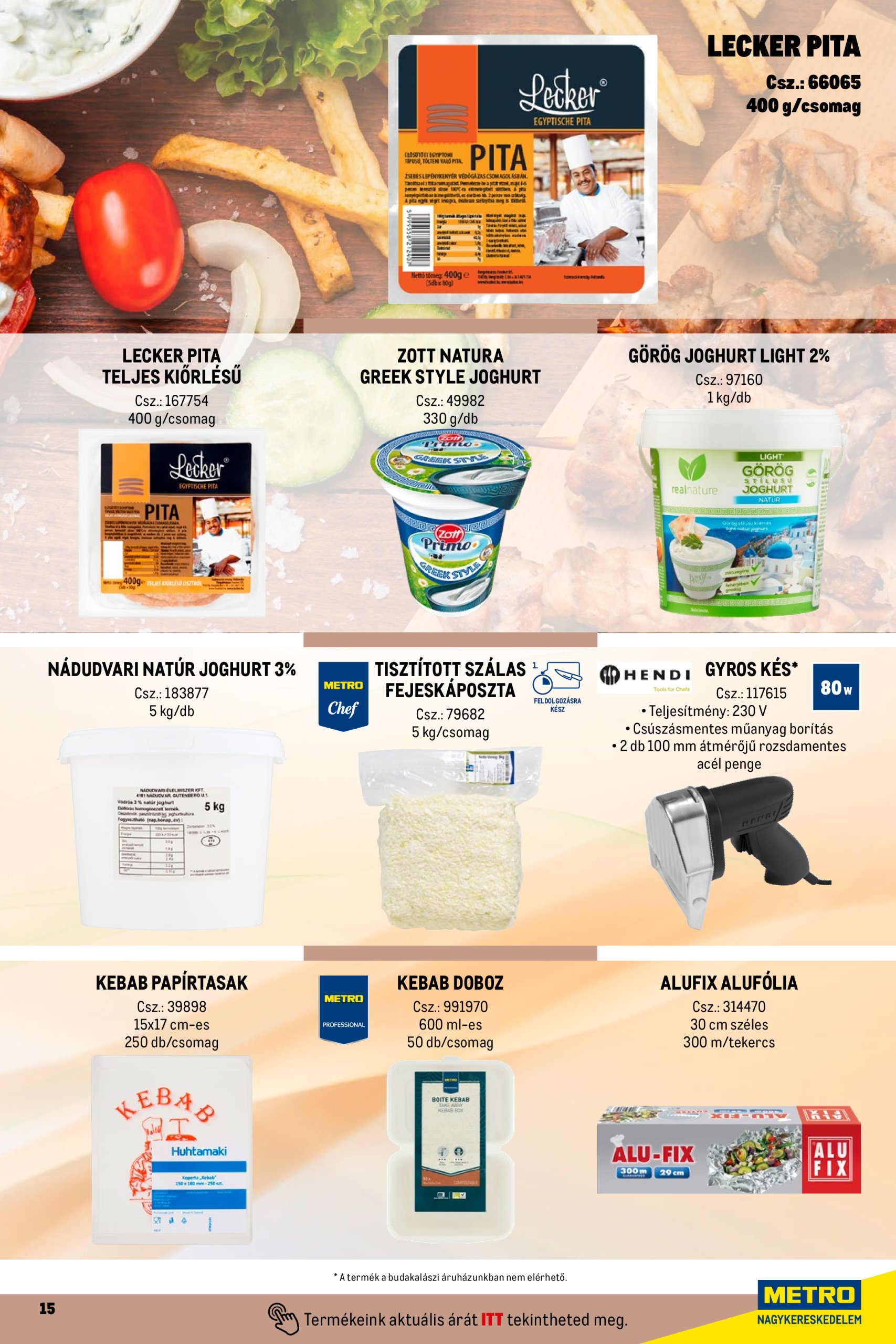 metro - Metro - Street food megoldások akciós újság, érvényes 10.01. - 04.30. - page: 15