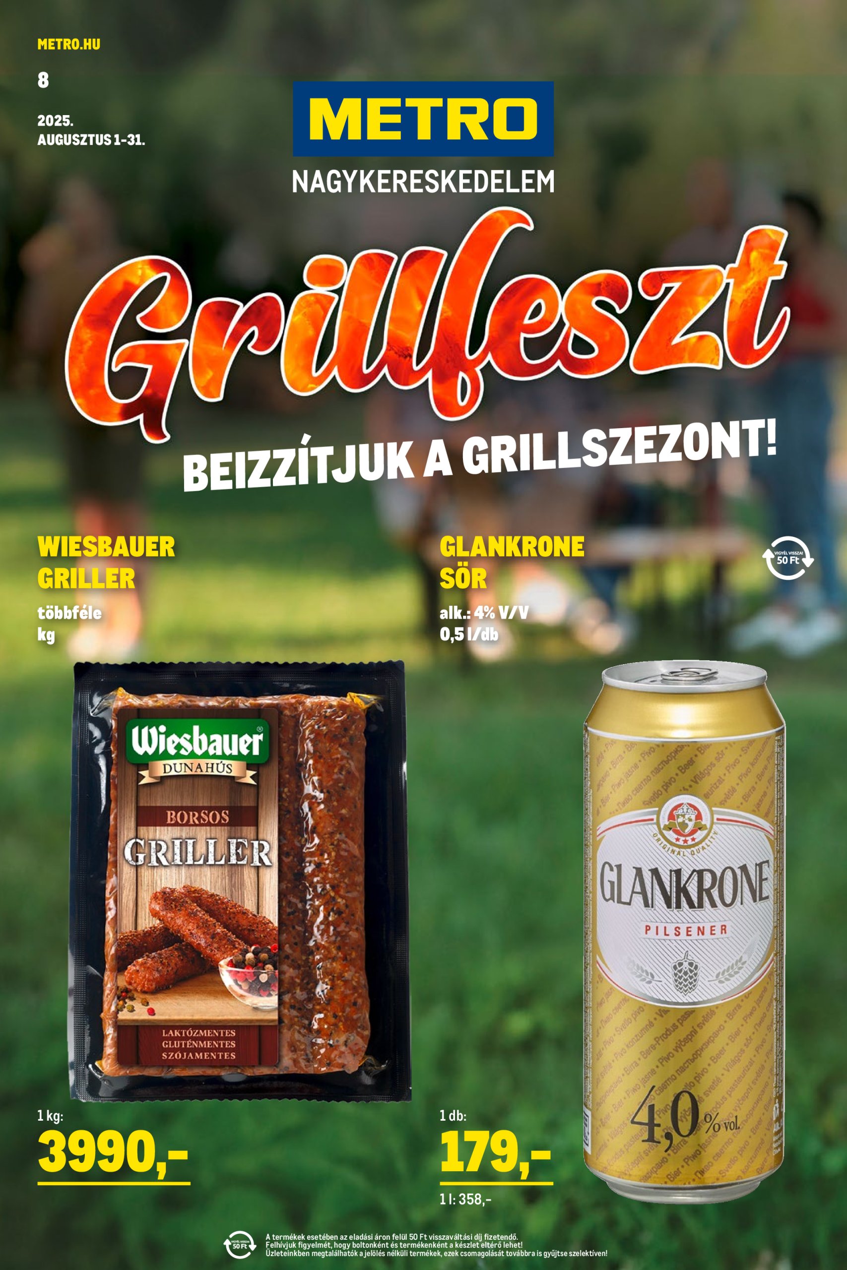 metro - Metro - Grillfeszt akciós újság, érvényes 08.01. - 08.31.