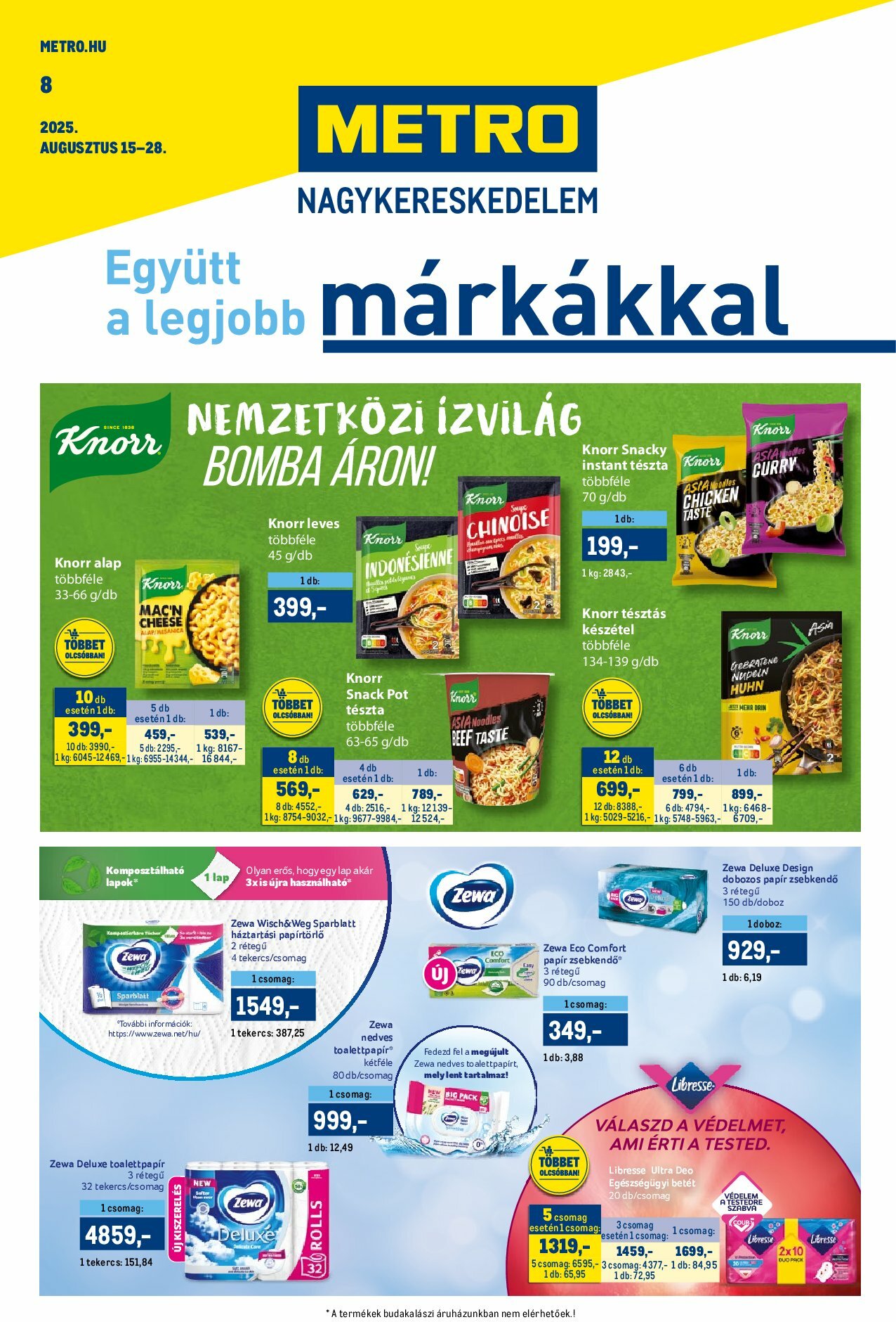 metro - Metro - Márkák katalógus akciós újság, érvényes 08.15. - 08.28.