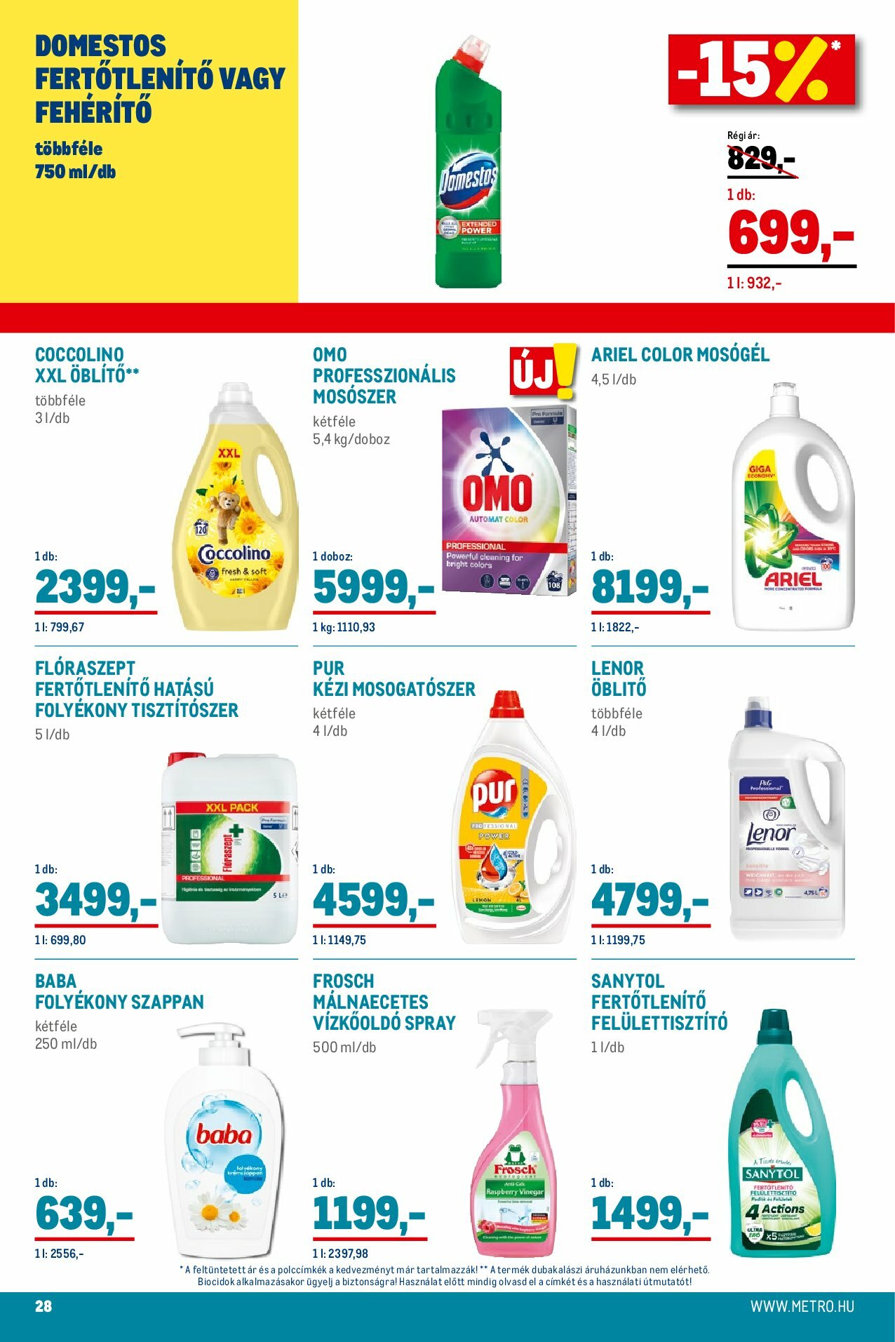 metro - Metro - Élelmiszer és Szezonális Ajánlataink Kiskereskedőknek akciós újság, érvényes 09.01. - 09.30. - page: 28