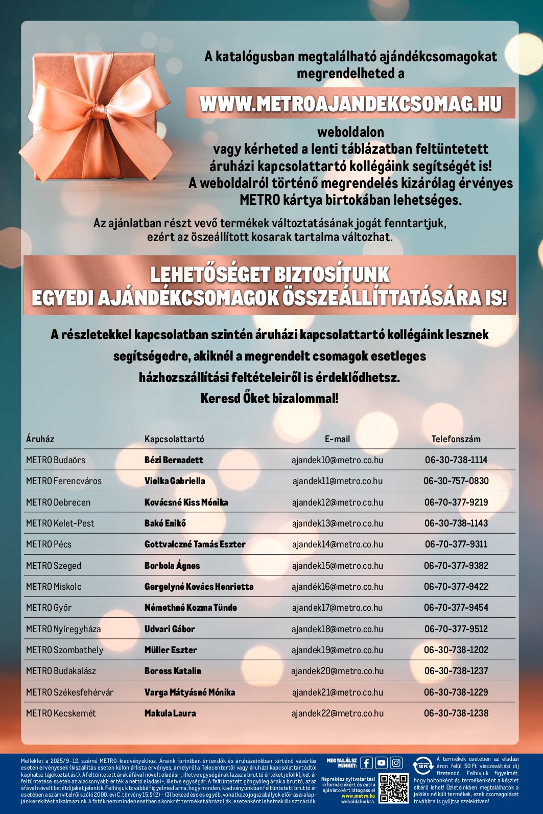 metro - Metro - Ajándékmegoldások akciós újság, érvényes 09.15. - 12.31. - page: 12