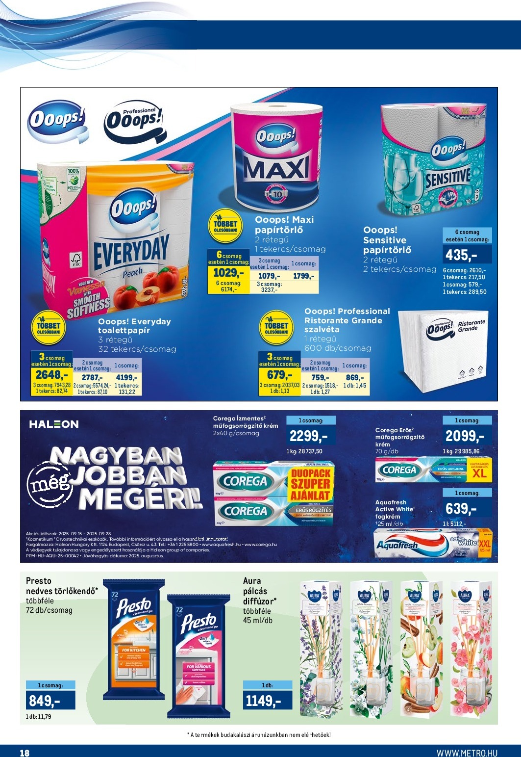 metro - Metro - Márkák katalógus akciós újság, érvényes 09.15. - 09.28. - page: 18