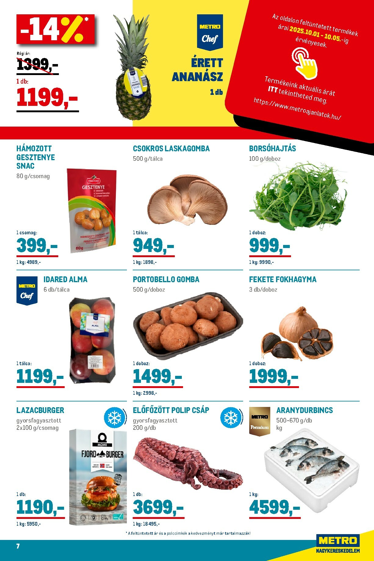 metro - Metro - Élelmiszer és Szezonális Ajánlataink akciós újság, érvényes 10.01. - 10.31. - page: 7