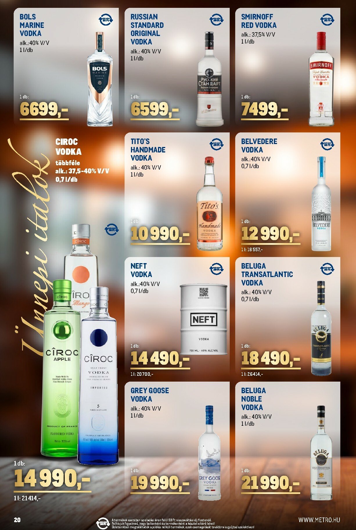 metro - Metro - Ünnepi Italok katalógus akciós újság, érvényes 11.02. - 11.30. - page: 20