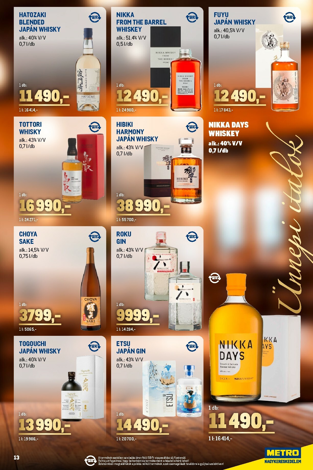 metro - Metro - Ünnepi Italok katalógus akciós újság, érvényes 11.02. - 11.30. - page: 13