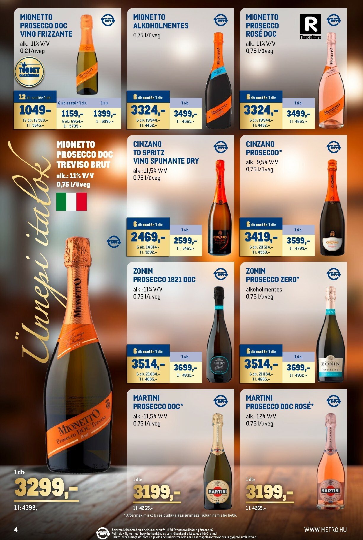 metro - Metro - Ünnepi Italok katalógus akciós újság, érvényes 11.02. - 11.30. - page: 4