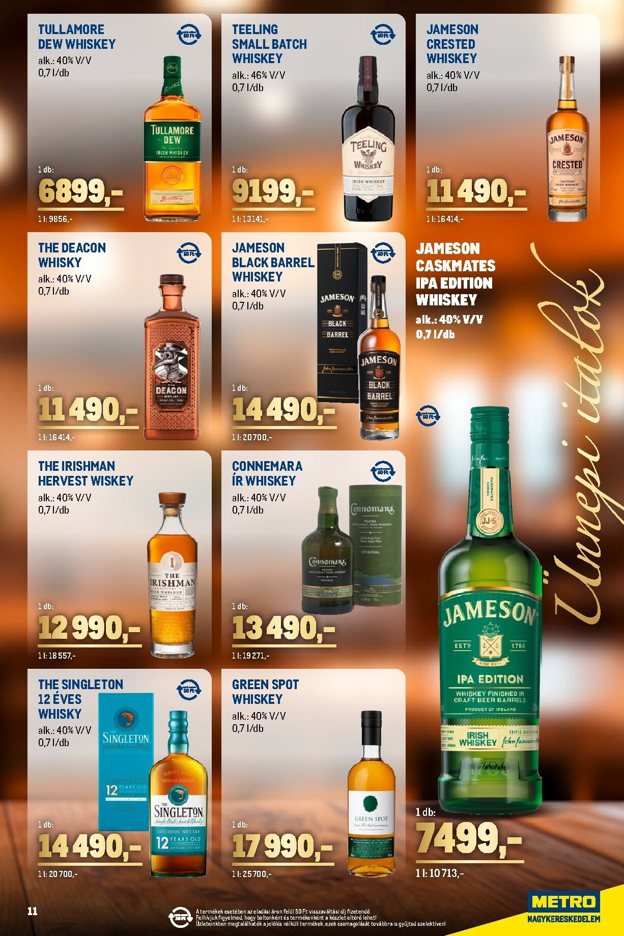 metro - Metro - Ünnepi Italok katalógus akciós újság, érvényes 11.02. - 11.30. - page: 11