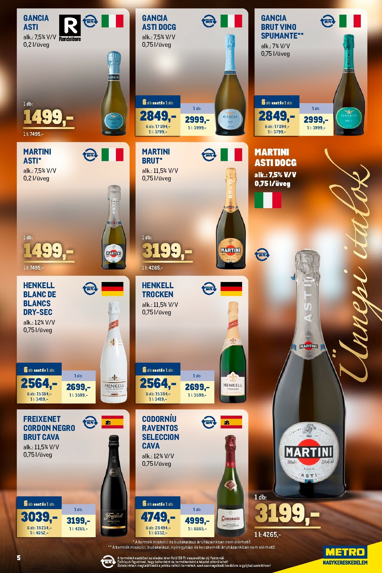 metro - Metro - Ünnepi Italok katalógus akciós újság, érvényes 11.02. - 11.30. - page: 5