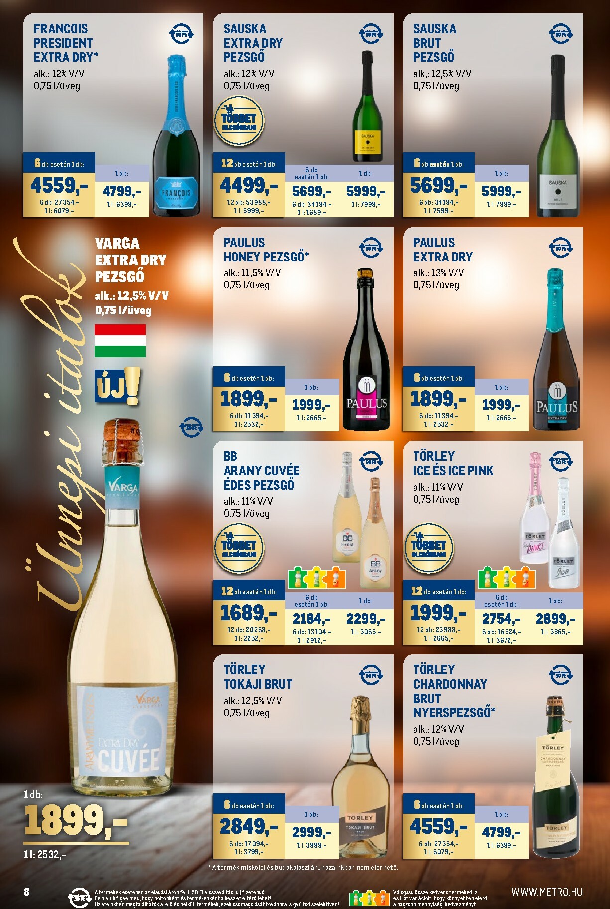 metro - Metro - Ünnepi Italok katalógus akciós újság, érvényes 11.02. - 11.30. - page: 8