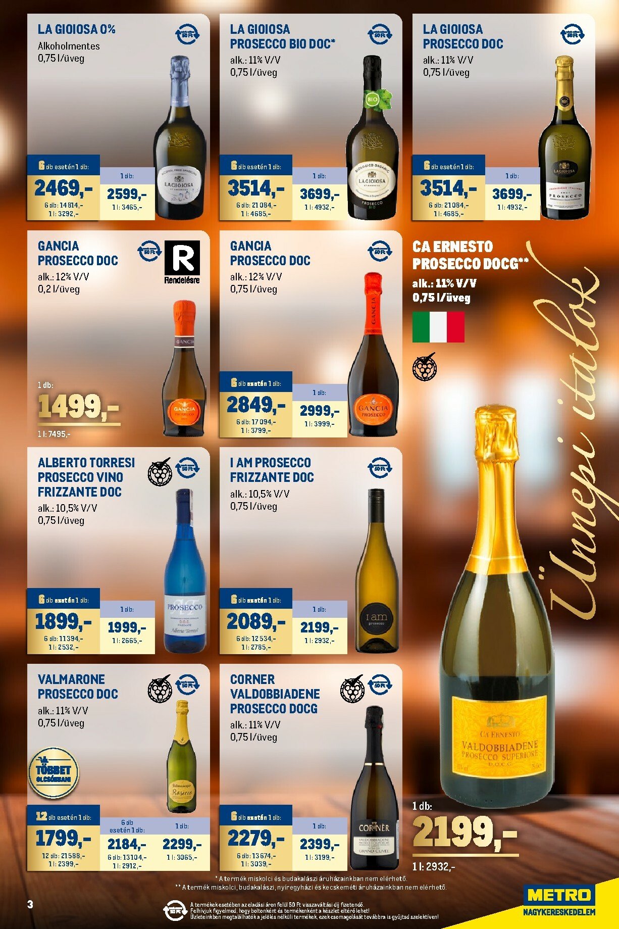 metro - Metro - Ünnepi Italok katalógus akciós újság, érvényes 11.02. - 11.30. - page: 3