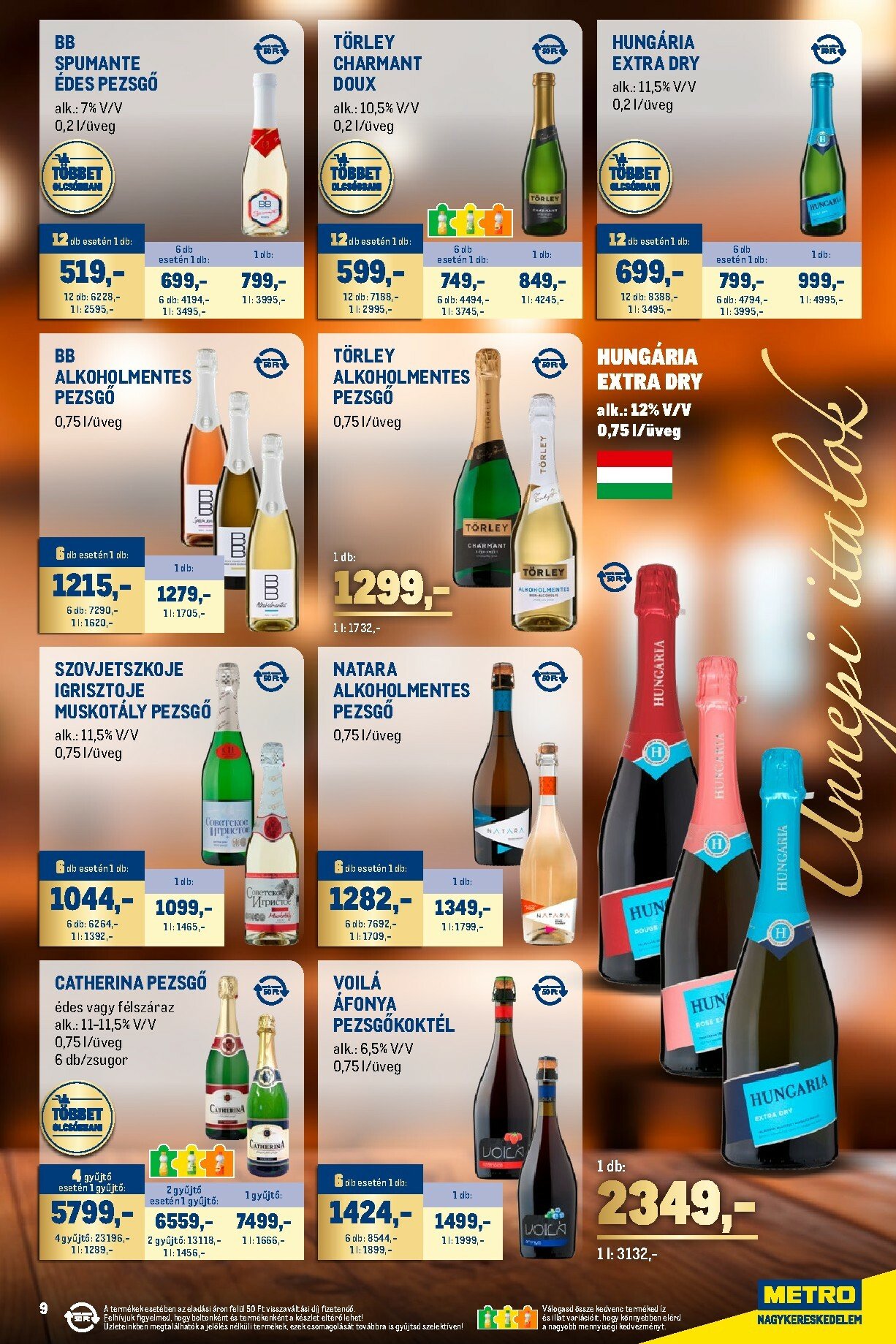 metro - Metro - Ünnepi Italok katalógus akciós újság, érvényes 11.02. - 11.30. - page: 9