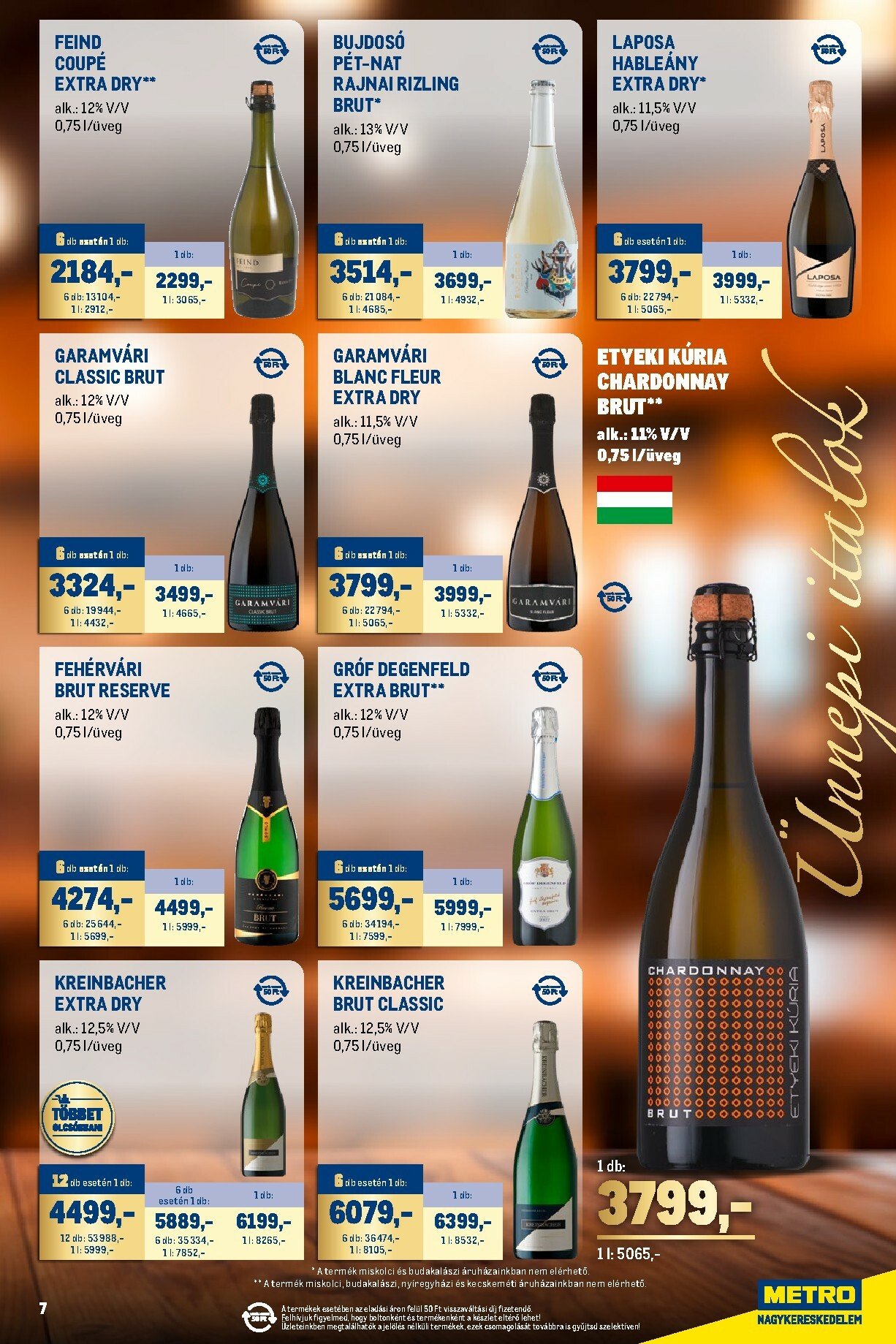 metro - Metro - Ünnepi Italok katalógus akciós újság, érvényes 11.02. - 11.30. - page: 7